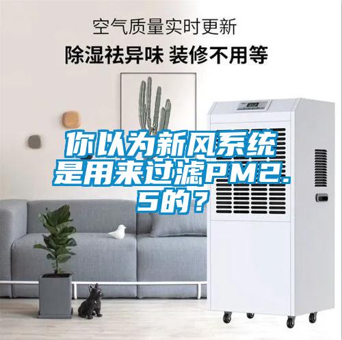 你以為新風系統是用來過濾PM2.5的？