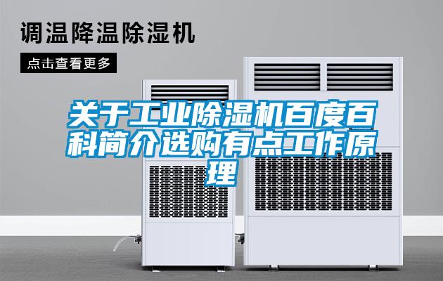 關于工業除濕機百度百科簡介選購有點工作原理