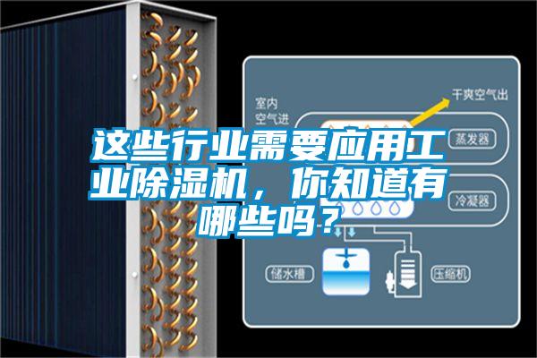 這些行業需要應用工業除濕機，你知道有哪些嗎？