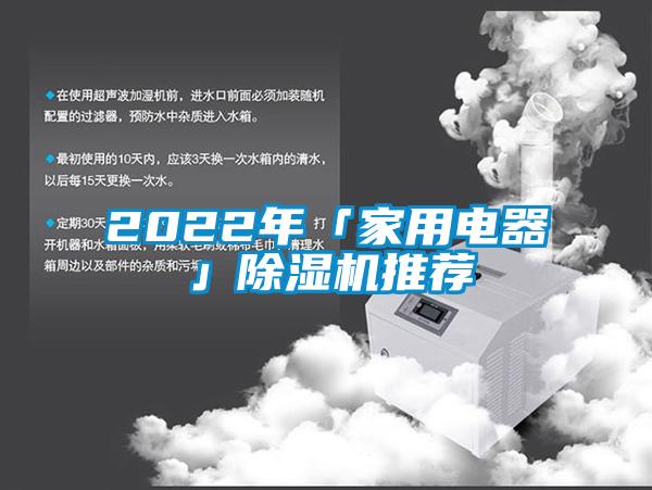 2022年「家用電器」除濕機推薦