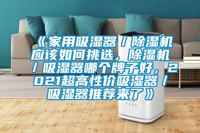 《家用吸濕器／除濕機應該如何挑選，除濕機／吸濕器哪個牌子好，2021超高性價吸濕器／吸濕器推薦來了》