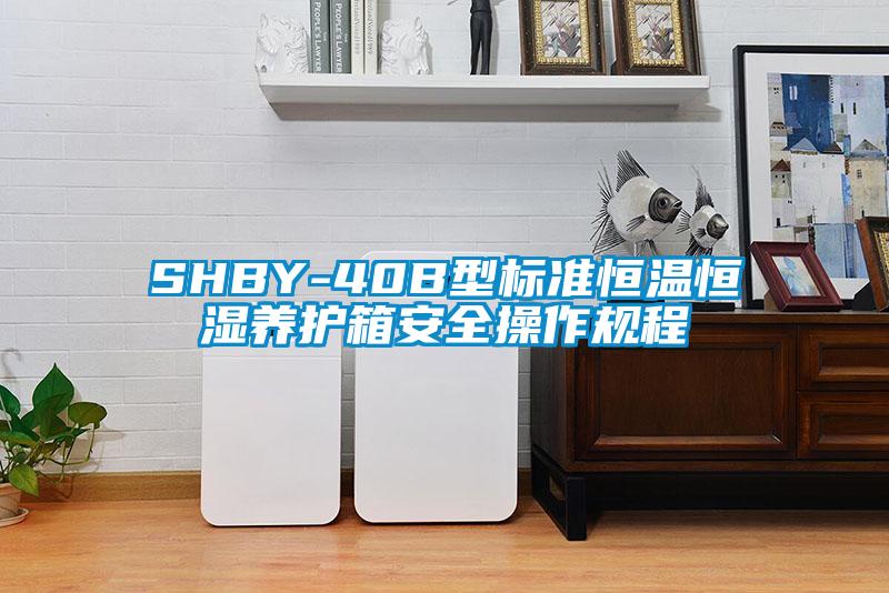 SHBY-40B型標準恒溫恒濕養護箱安全操作規程