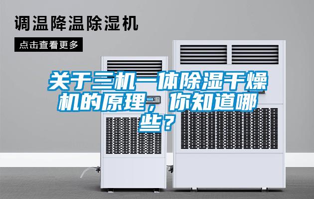 關于三機一體除濕干燥機的原理，你知道哪些？