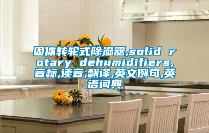 固體轉輪式除濕器,solid rotary dehumidifiers,音標,讀音,翻譯,英文例句,英語詞典