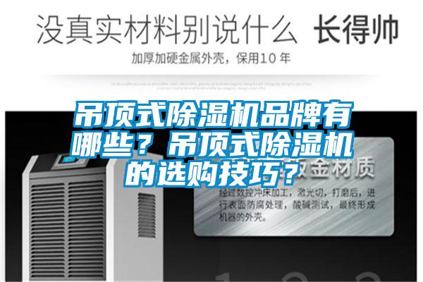 吊頂式除濕機品牌有哪些？吊頂式除濕機的選購技巧？