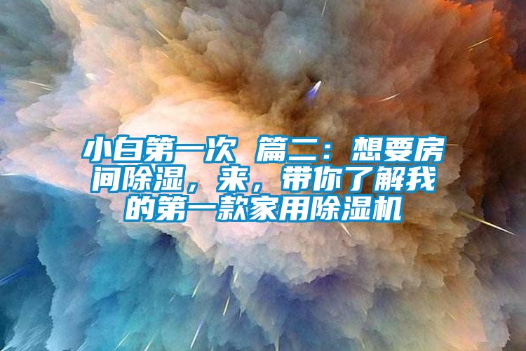 小白第一次 篇二：想要房間除濕，來，帶你了解我的第一款家用除濕機