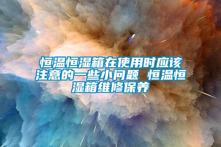 恒溫恒濕箱在使用時應(yīng)該注意的一些小問題 恒溫恒濕箱維修保養(yǎng)