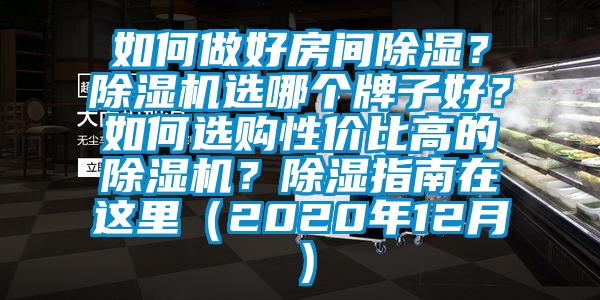 如何做好房間除濕？除濕機選哪個牌子好？如何選購性價比高的除濕機？除濕指南在這里（2020年12月）