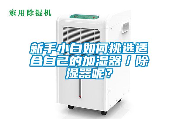 新手小白如何挑選適合自己的加濕器／除濕器呢？