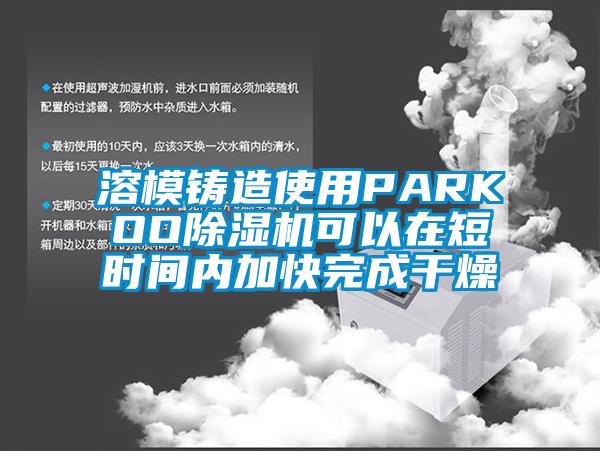 溶模鑄造使用PARKOO除濕機可以在短時間內加快完成干燥