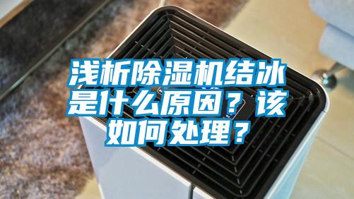 淺析除濕機結冰是什么原因？該如何處理？