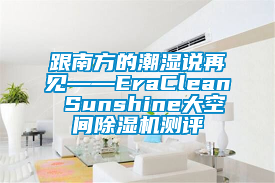 跟南方的潮濕說(shuō)再見(jiàn)——EraClean Sunshine大空間除濕機(jī)測(cè)評(píng)