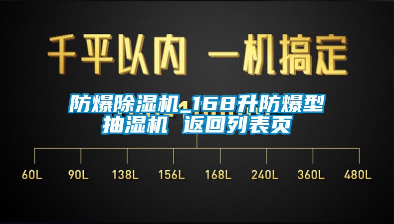 防爆除濕機_168升防爆型抽濕機 返回列表頁