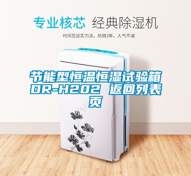 節能型恒溫恒濕試驗箱DR-H202 返回列表頁