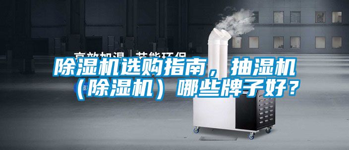 除濕機選購指南，抽濕機（除濕機）哪些牌子好？