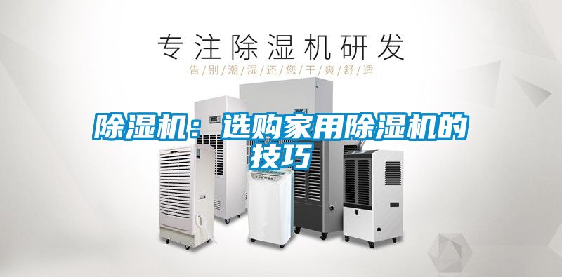 除濕機：選購家用除濕機的技巧